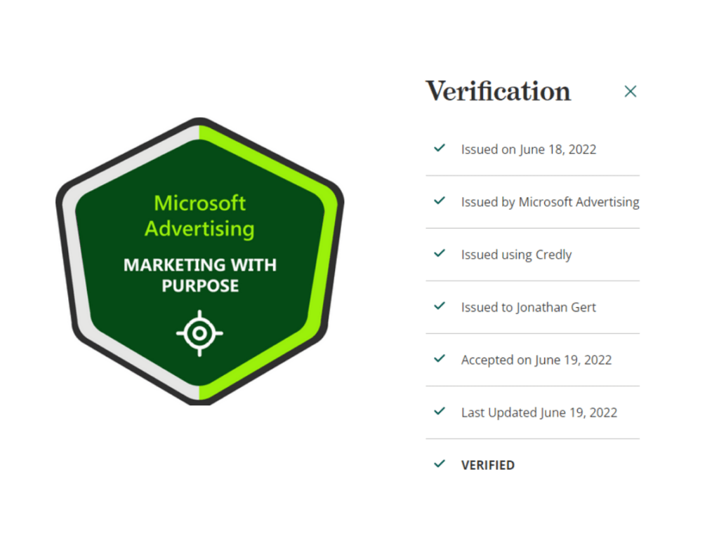 Zertifizierung von Microsoft Advertising
